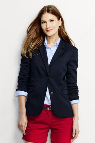 Lands' End Le Blazer Marine, Femme Taille Standard - Indigo Sombre - 44 | Lands End  FR