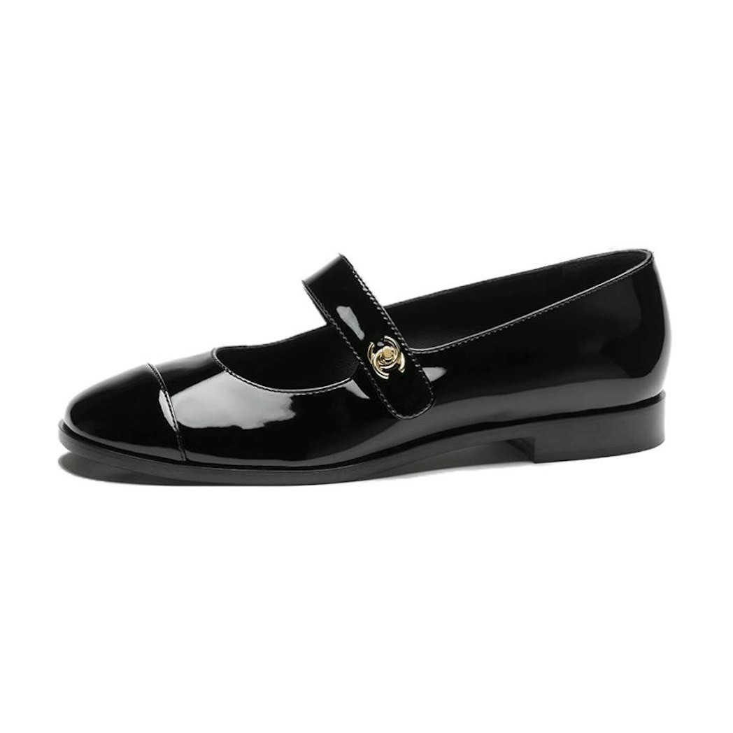 (W) Chanel Patent Leather Round Toe Slip-On 'Casual Flat Black' EU 36.5 | Novelship