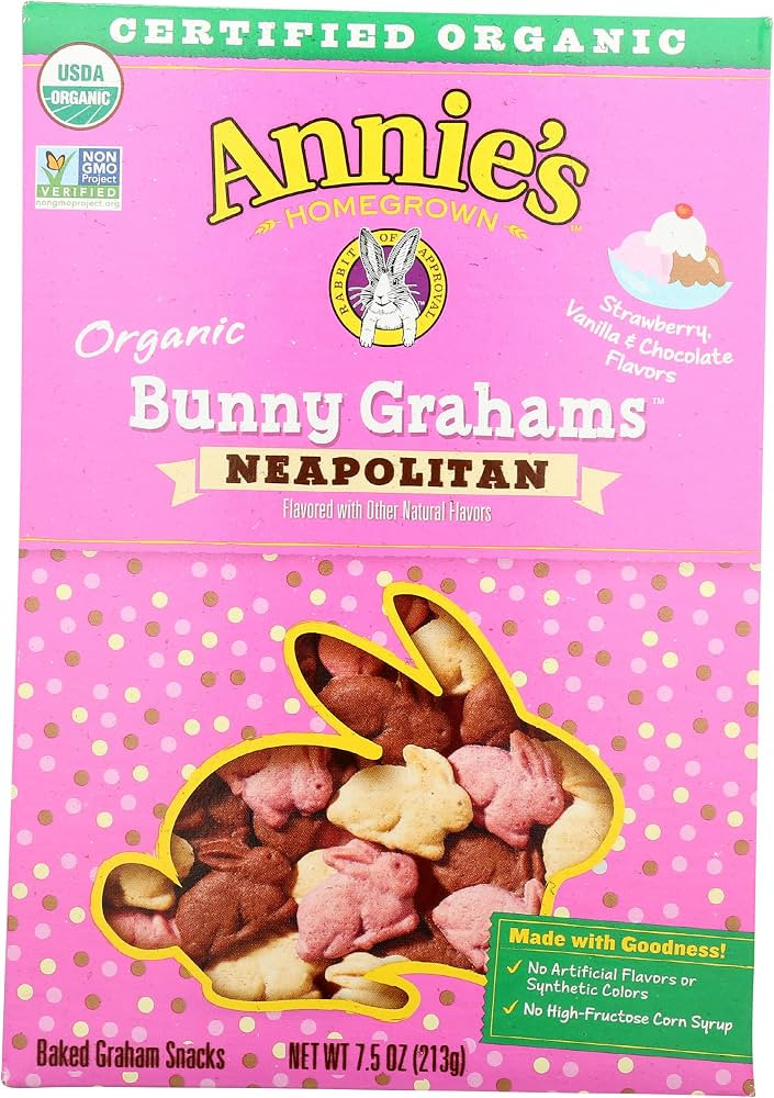 Annie's Homegrown Organic Neapolitan Flavored Bunny Graham, No Synthetic Preservatives, 7.5 Ounce... | Amazon (US)