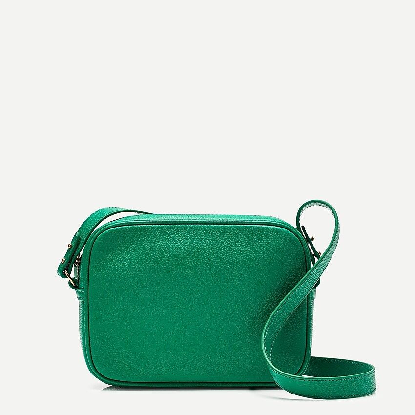 Camera bag in pebbled leather | J.Crew US