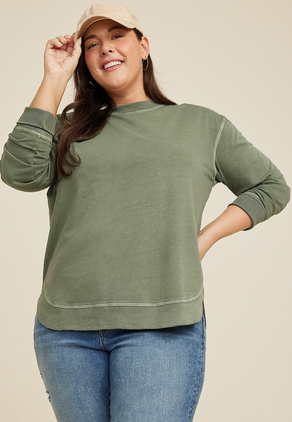Plus Size Sunhaven French Terry Sweatshirt | Maurices
