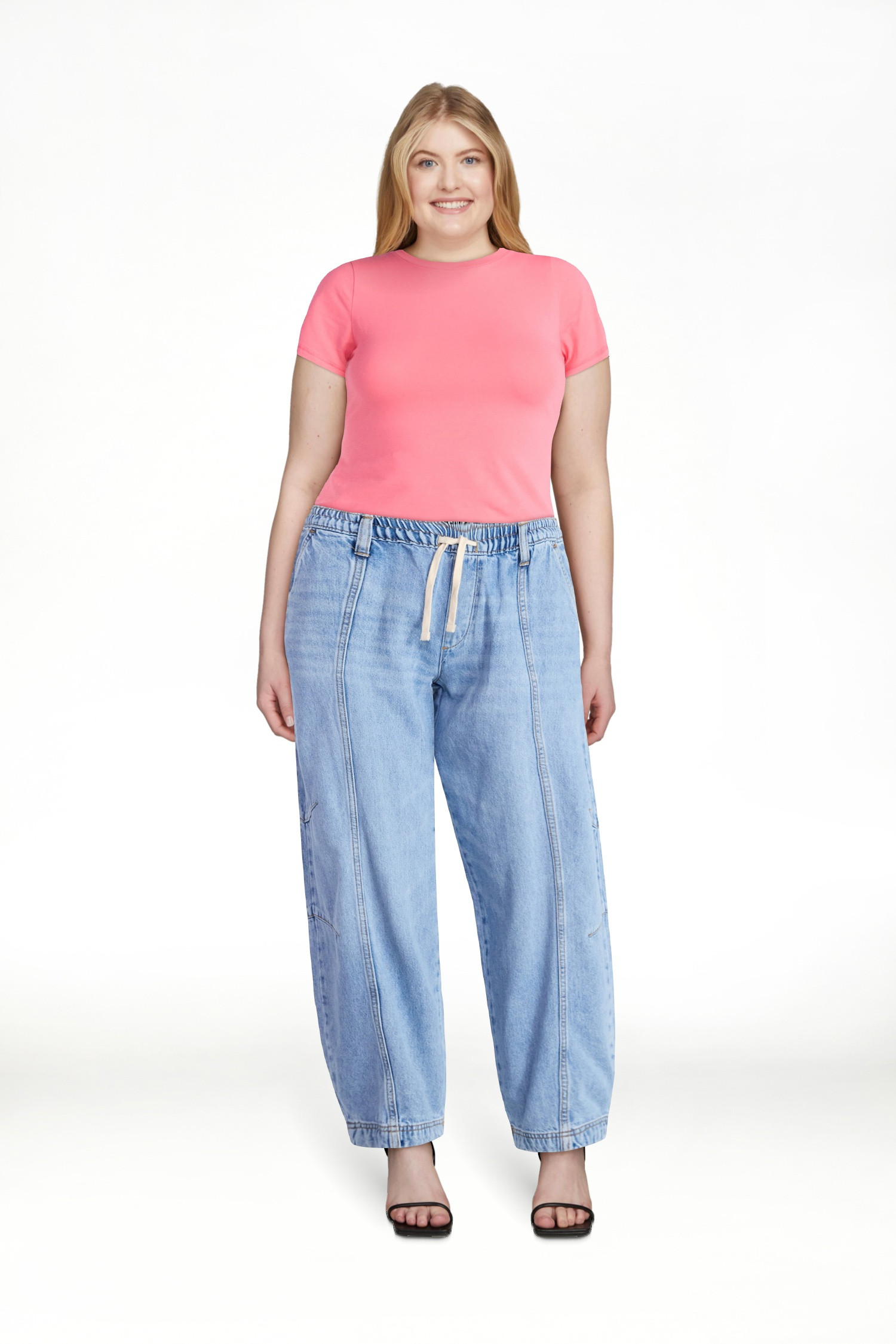 Scoop Women's Pull-On Cropped Barrel Pants, Sizes XS-XXL | Walmart (US)