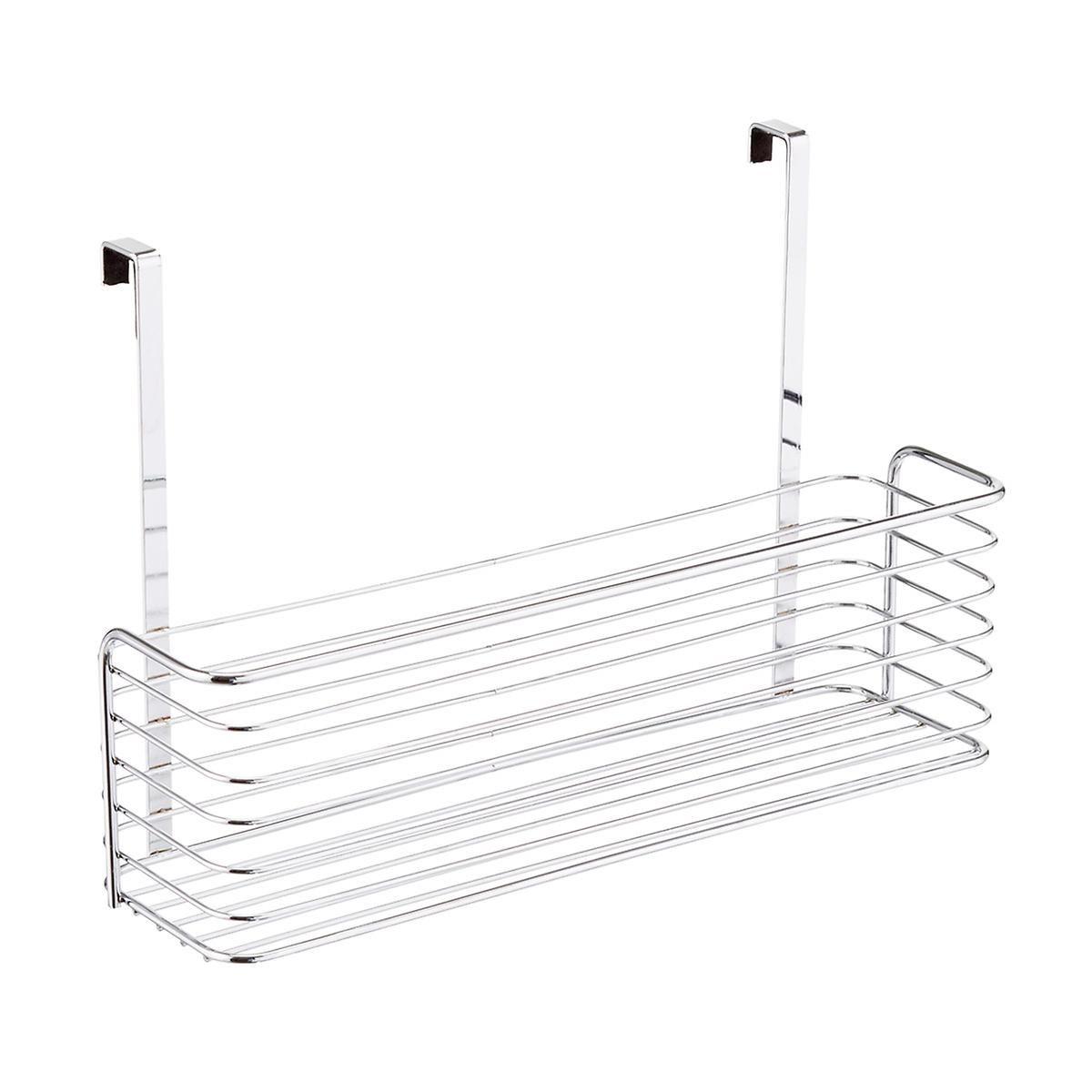 Chrome Over the Cabinet Wide Basket | The Container Store