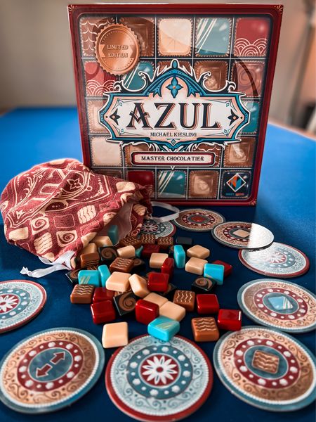 Azul Master Chocolatier is the perfect limited edition theme for this game! This is a redesign of the original Azul with a special factory variant that provides a fun new element to shake up your strategy. You can choose to play with the variant or without. 

#LTKfamily