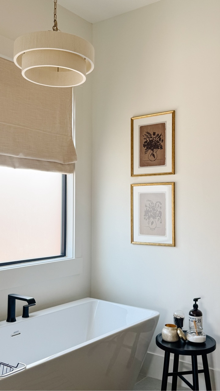 I didn’t remodel a thing… I just added some life to the space. ✨
🔗Everything is linked in my bio! 

This freestanding tub area had great bones, but it felt plain, builder-grade, and a little unfinished. Instead of spending thousands on a bathroom renovation, I focused on a few simple upgrades that completely changed the feel of the room.

✔️ Swapped out the canned light for a statement chandelier
✔️ Added custom Roman shades
✔️ Layered in art, texture, and warm accents

The biggest game changer was the Roman shade. I chose the Lille Linen Roman Shade from @homerilla_official in Sand Beige, mine are sized to 58¾” W x 59” H with a cordless lift and 90% blackout lining.

I love that it gives a custom designer look without the designer price tag. The measuring and ordering process was surprisingly simple, and installation was easy enough to do myself.

If you’ve been wanting to make your bathroom feel warmer, cozier, and more custom without a full remodel, start with adding these three things.

✨Use code MALEAH23 for 23% off. Also stacks with the summer sale!

$100 off on orders $399
$200 off on orders $699
$300 off on orders $999
$600 off on orders $1999

#homerilla #homerillacurtains
#HomeDecorIdeas
#AffordableHomeDecor
#BuilderGradeToBeautiful