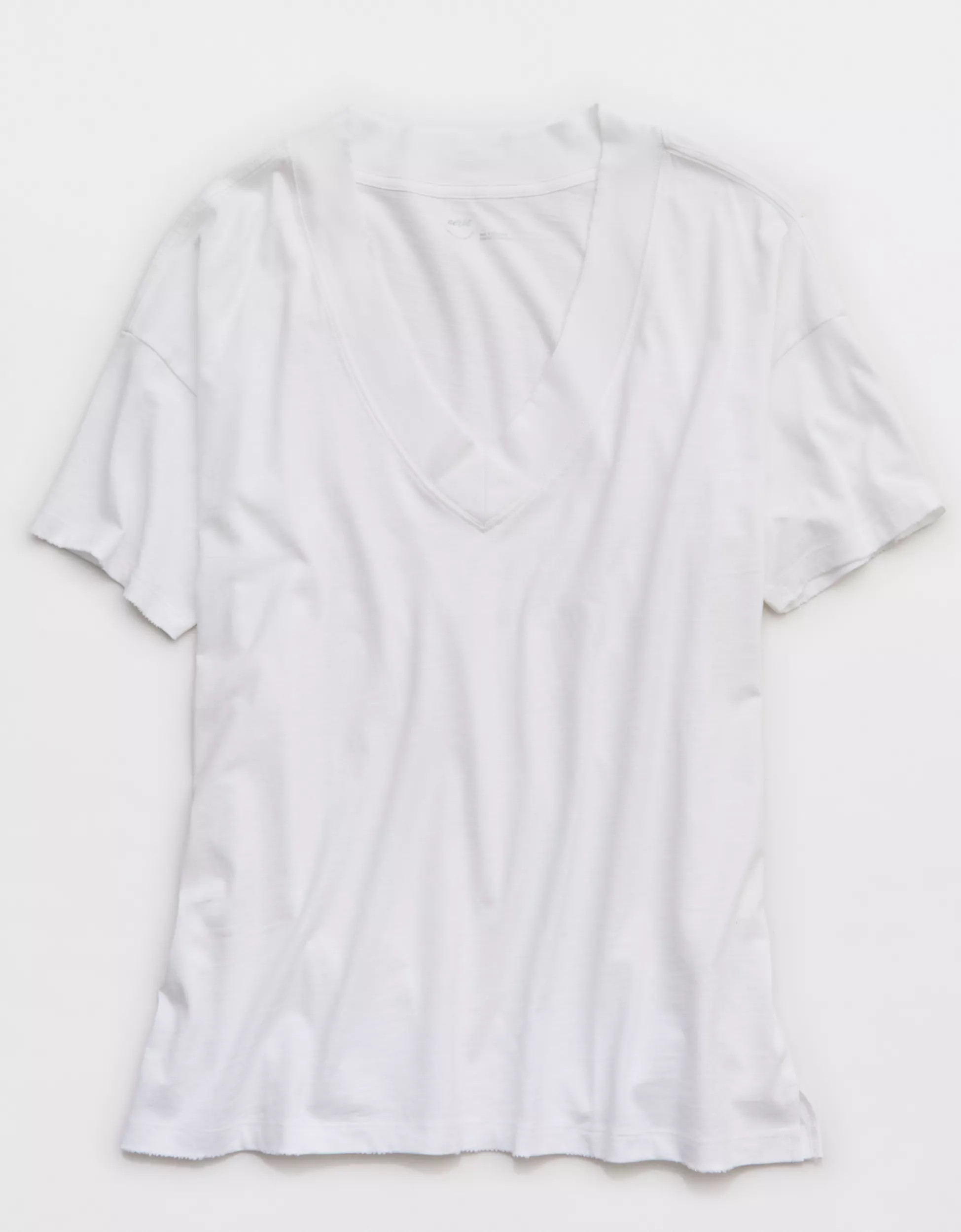 Aerie Basic V-Neck Boyfriend T-Shirt | American Eagle Outfitters (US & CA)