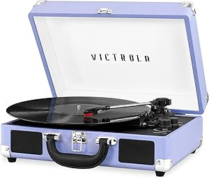 Victrola Vintage 3-Speed Bluetooth Portable Suitcase Record Player with Built-in Speakers | Upgra... | Amazon (US)