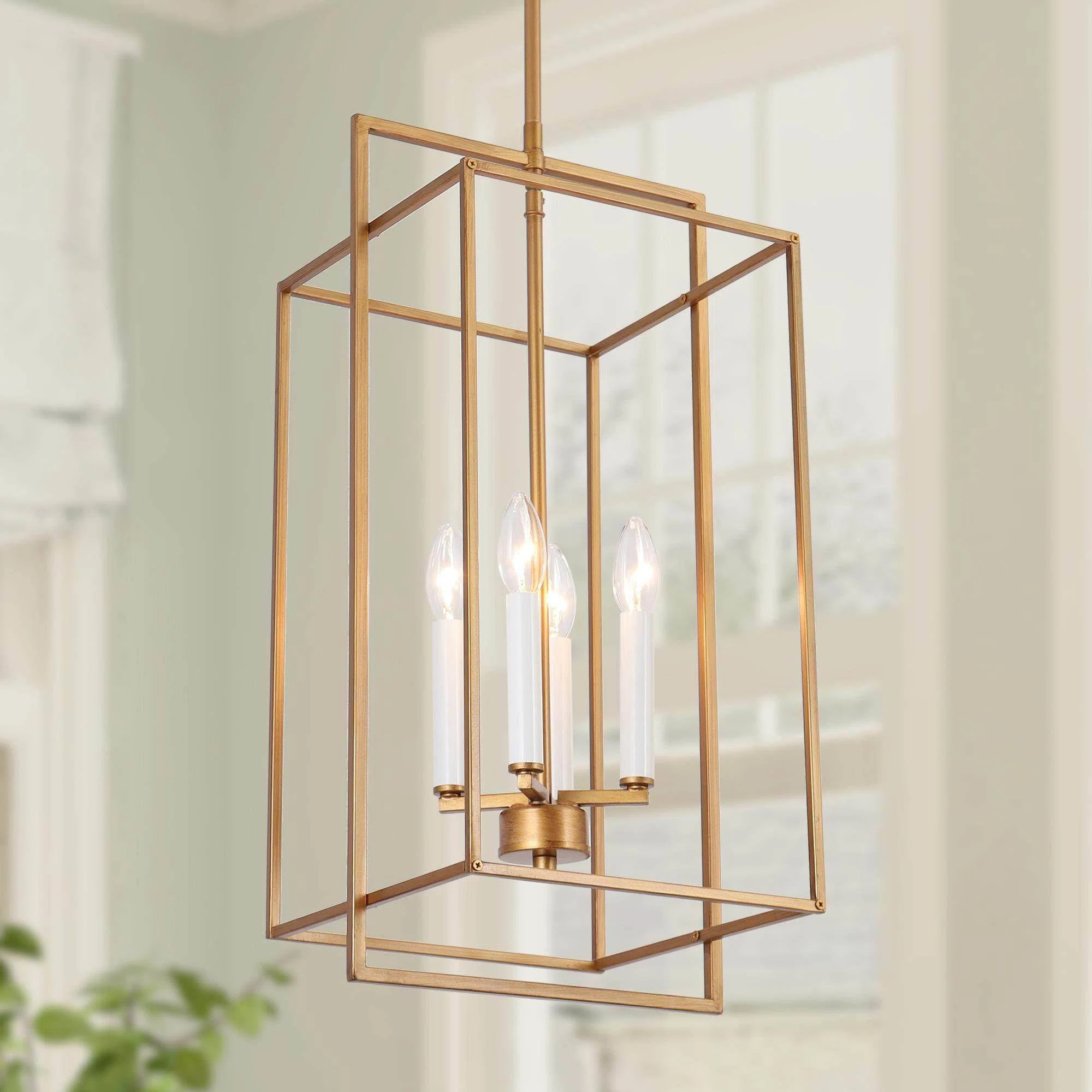 Conlyn 4 - Light Copper Lantern Rectangle Dining Room Pendant UL Certified | Wayfair North America