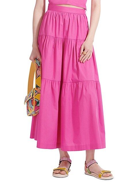 Sea Tiered Midi Skirt | Saks Fifth Avenue