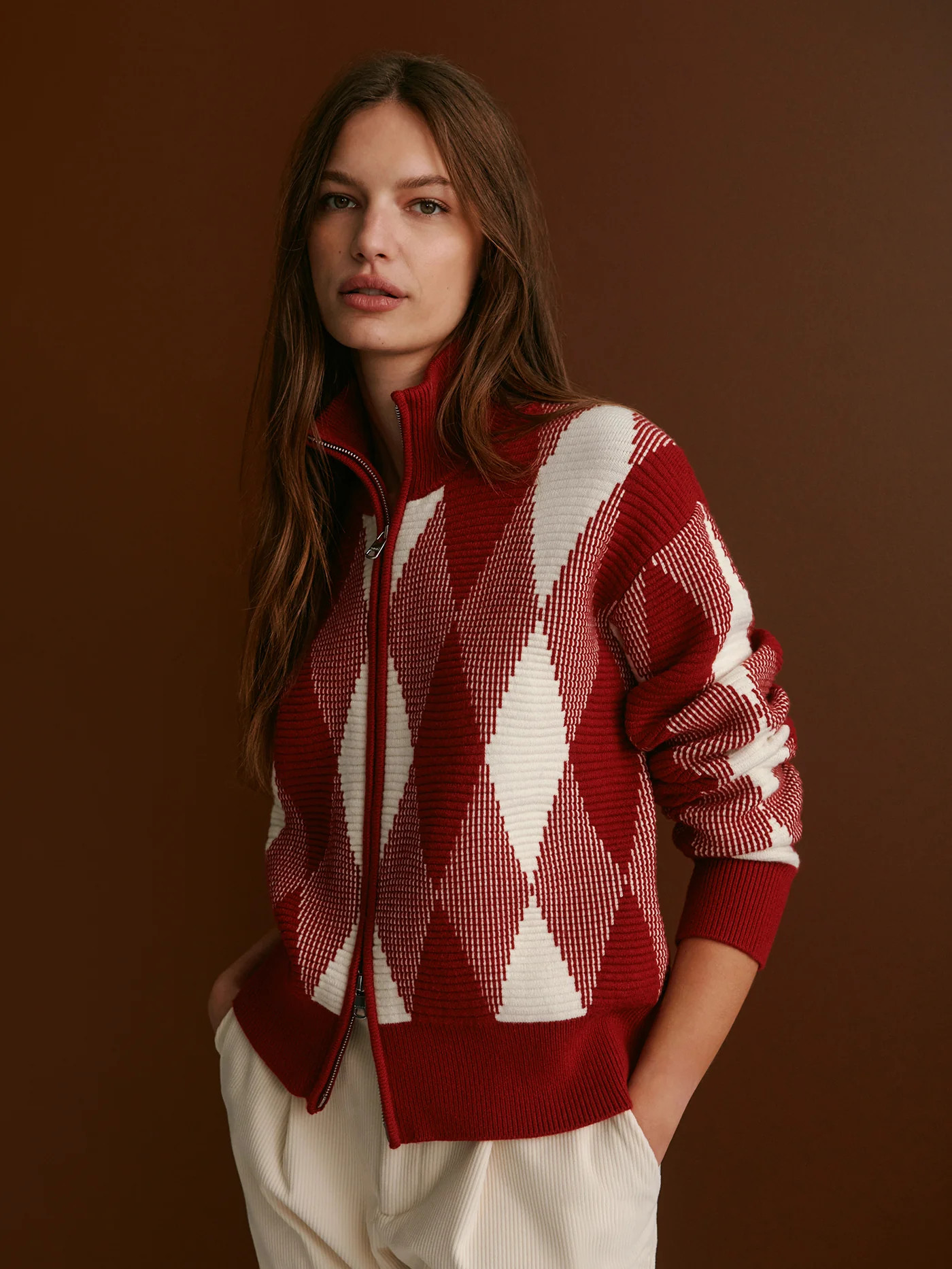 Karina Jacquard Knit Jacket | Varley UK | Varley UK