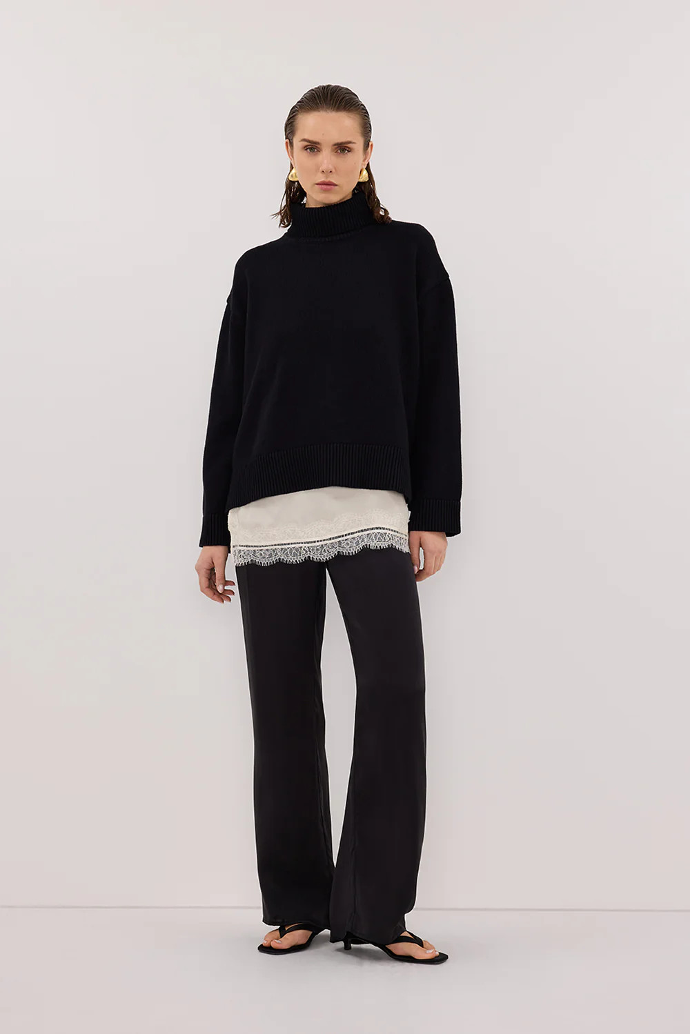 PERCY BLACK SILK PANT | DISSH