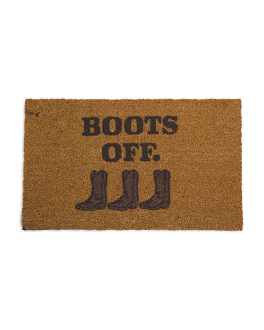18x30 Boots Off Coir Doormat | TJ Maxx