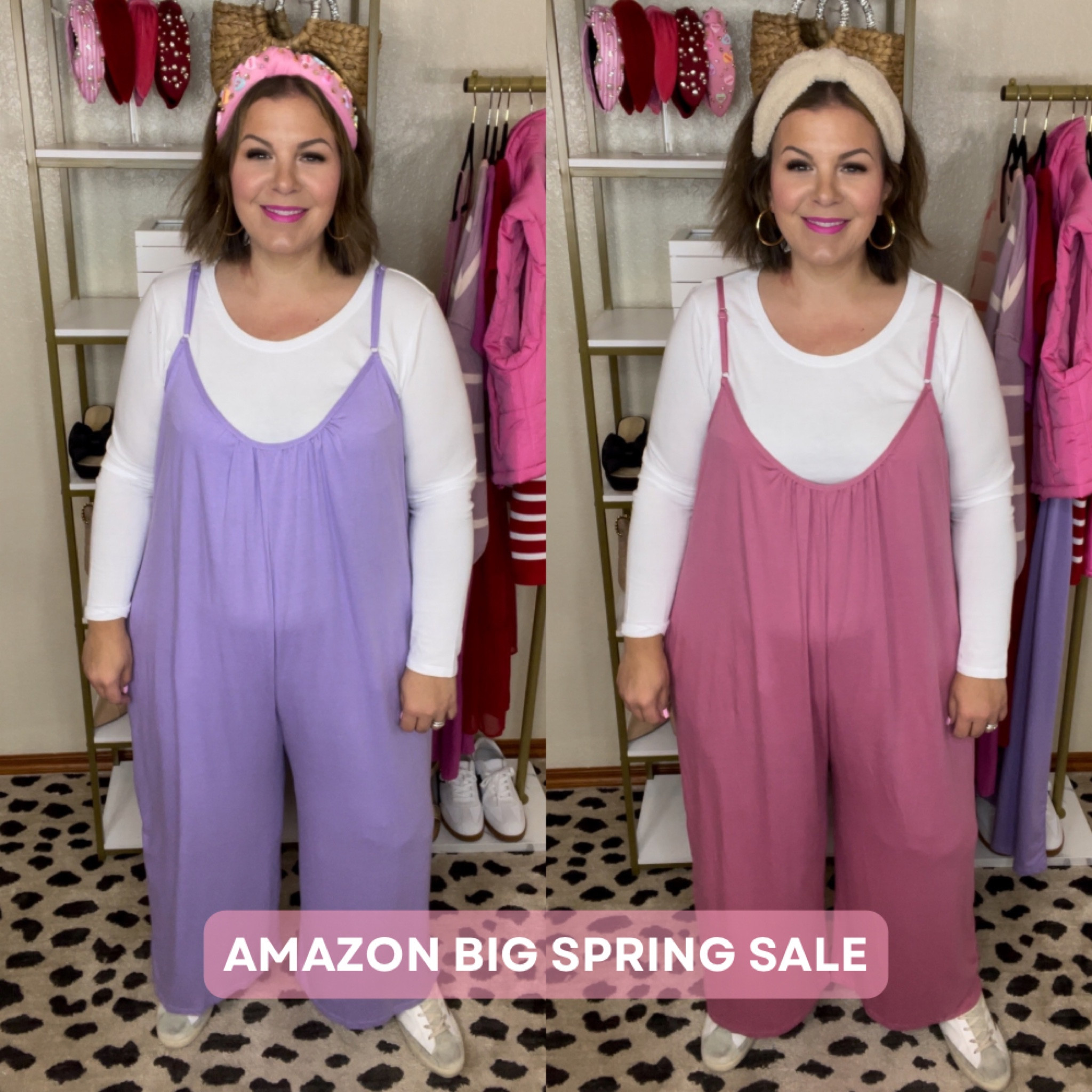 These Amazon jumpsuits are one of my favorite things to wear all year, but the spring colors are so fun! These are on deal for the Amazon Big Spring Sale. I like to size up in these for my bigger hips and booty. These are perfect for teacher outfits and the pastel colors would be perfect to wear to an Easter egg hunt! 

#LTKSeasonal #LTKsalealert #LTKplussize
