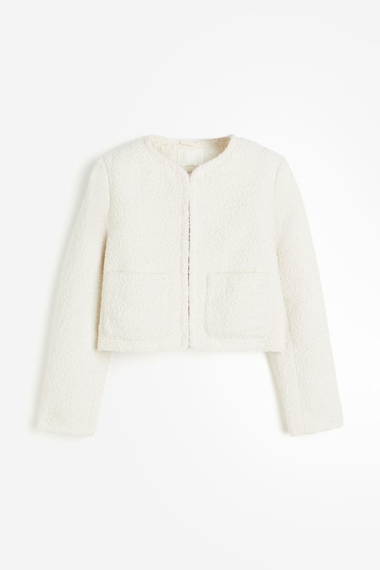H & M - Bouclé Jacket - White | H&M (US + CA)