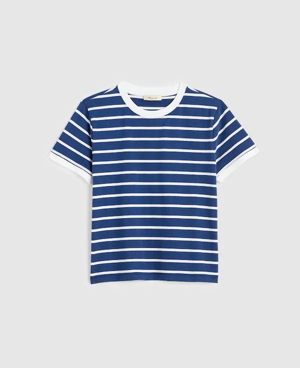 The Perfect Crewneck Baby Tee in Allday Jersey | Madewell