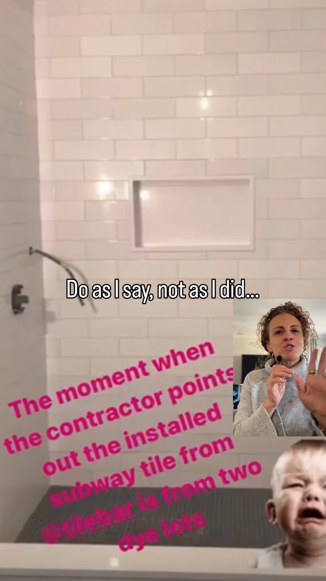Subway tile feels like a safe, affordable choice… until dye lots don’t match.

We ended up with two different shades, and fixing it would’ve cost more in labor than the tile itself.
Learn from our bathroom remodel mistake!

#LTKHome #LTKOver40 #LTKstorytime