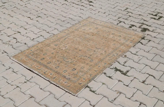 3x5 Vintage Rug 3x5 Rug Neutral Rug Turkish Rug Small Rug - Etsy | Etsy (US)