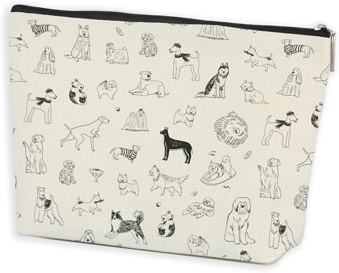 Reusable Cute Dogs Makeup Bag Dog Lovers Gifts Dog Moms Gifts Cosmetic Bag for Birthday Christmas... | Amazon (US)