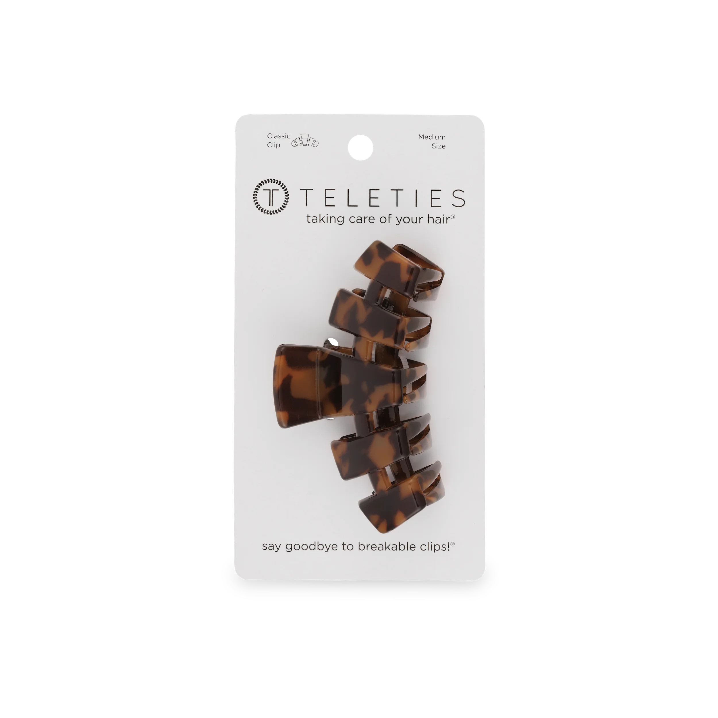 Teleties Claw Hair Clip, Tortoise, Medium | Walmart (US)