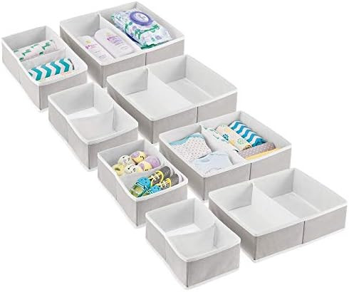 mDesign Soft Fabric Dresser Drawer and Closet Storage Organizer Set for Child/Kids Room, Nursery,... | Amazon (US)