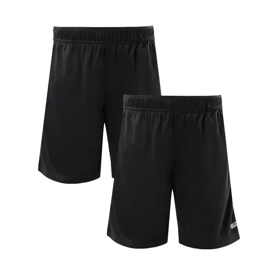 Athletic Works Boys Core Performance Shorts, 2-Pack, Sizes 4-18 & Husky | Walmart (US)
