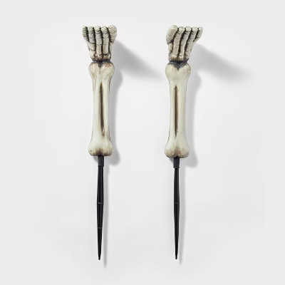 2pk Skeleton Feet Halloween Decorative Yard Stakes - Hyde & EEK! Boutique™ | Target