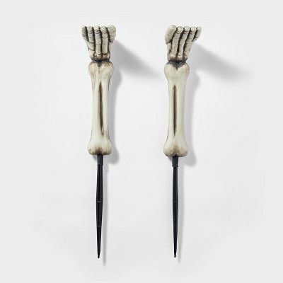 2pk Skeleton Feet Halloween Decorative Yard Stakes - Hyde &#38; EEK! Boutique&#8482; | Target