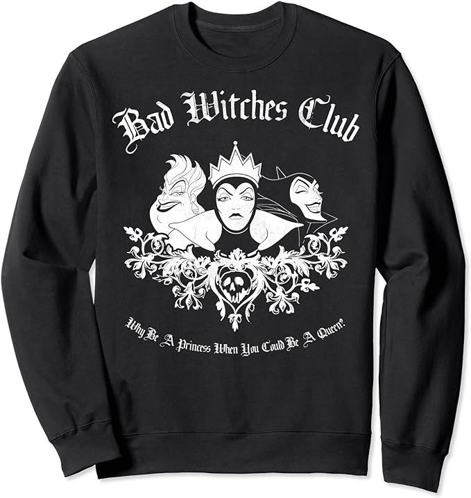 Disney Villains Bad Witches Club Group Shot Sweatshirt | Amazon (US)