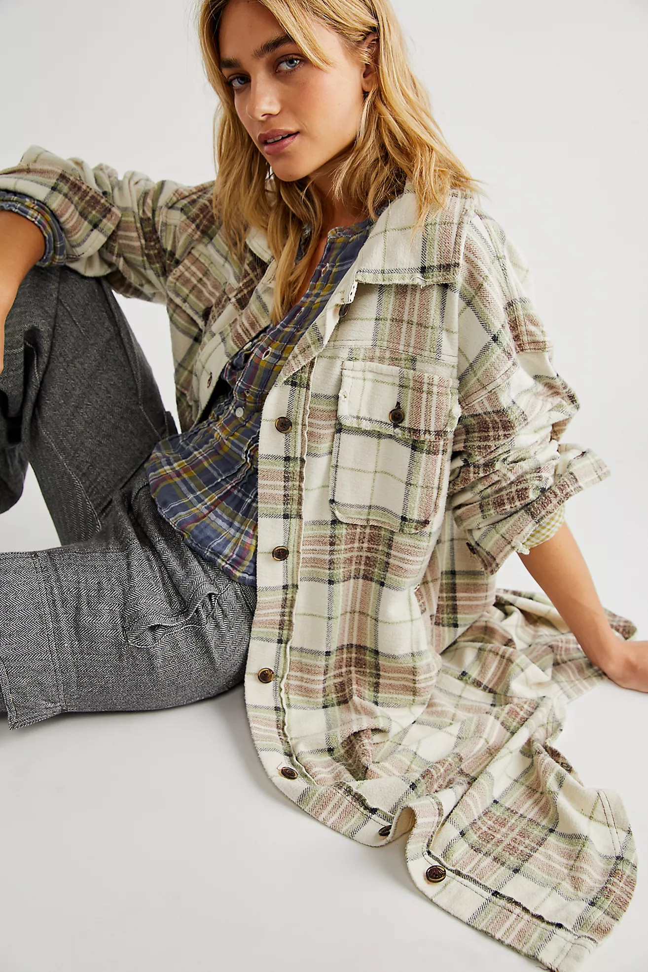 Plaid Long Ruby | Free People (Global - UK&FR Excluded)