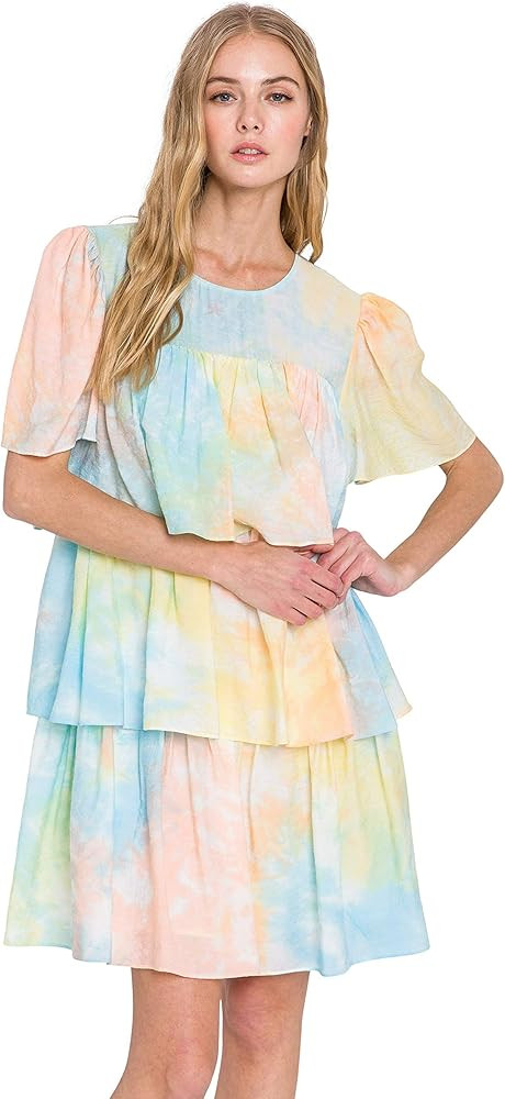 Women's Tie-Dye Mini Dress | Amazon (US)