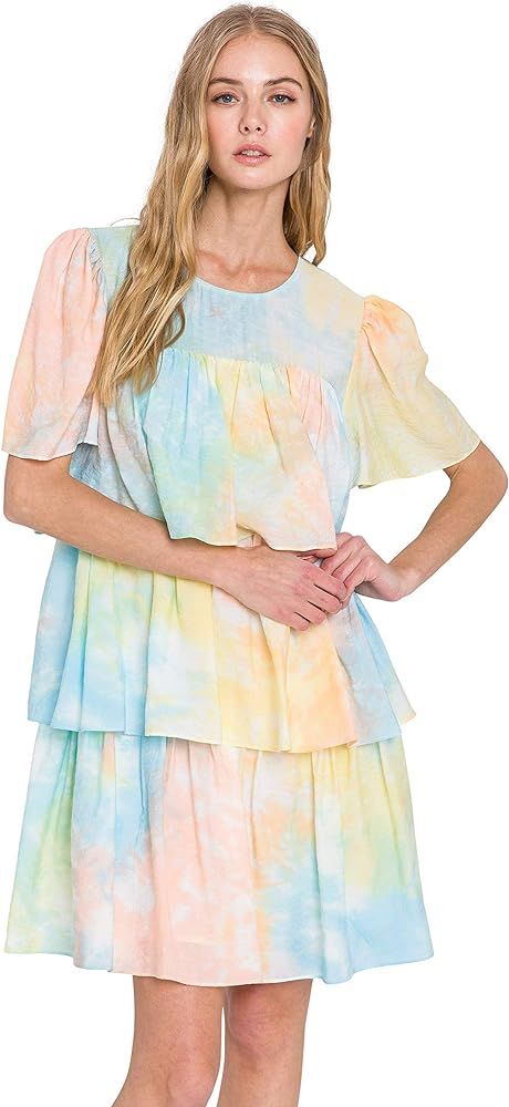 Women's Tie-Dye Mini Dress | Amazon (US)