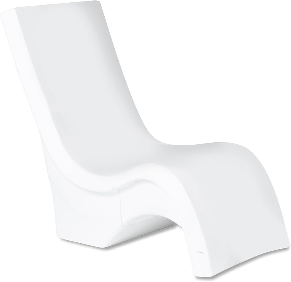 Step2 Vero Pool Chair, Fade-Resistant, Waterproof Patio Furniture for Sun Shelf, Use in Pools up to 15-Inches of Water, Weighted, 43"D x 23"W x 37"H, Resin, White | Amazon (US)