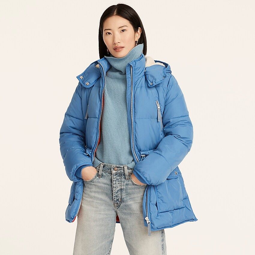 J.Crew: Chateau Puffer Jacket With PrimaLoft® For Women | J.Crew US