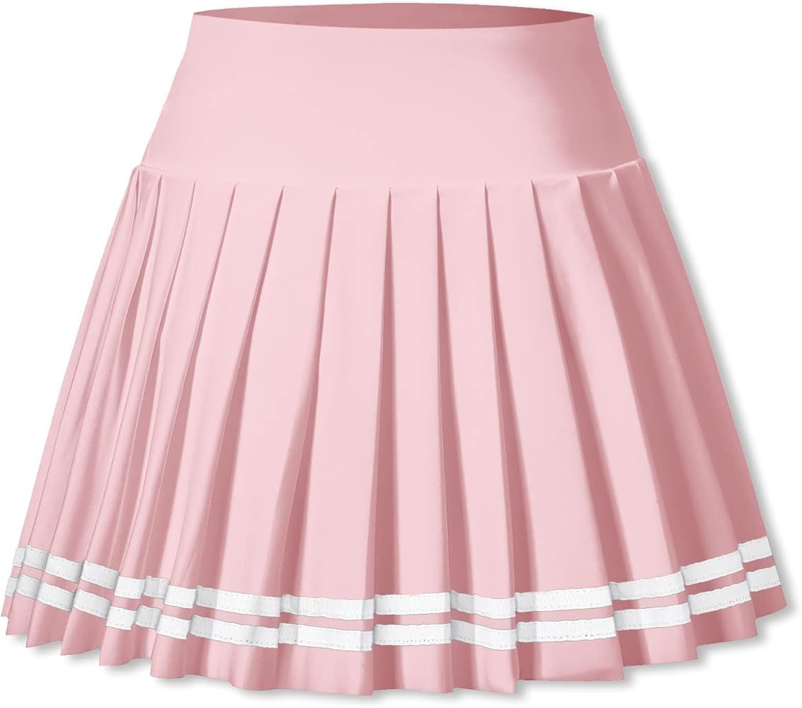 SANGTREE Women Pleated Tennis Skirt with Pockets Girls High Waisted Athletic Golf Skorts, 2 Years... | Amazon (US)
