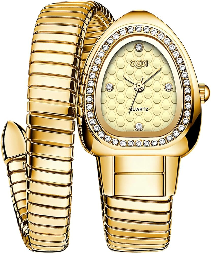 Gosasa Snake Bracelet Watch for Women, Elegant Bangle Wrist Watch with Flexible Wrap Strap Design... | Amazon (US)