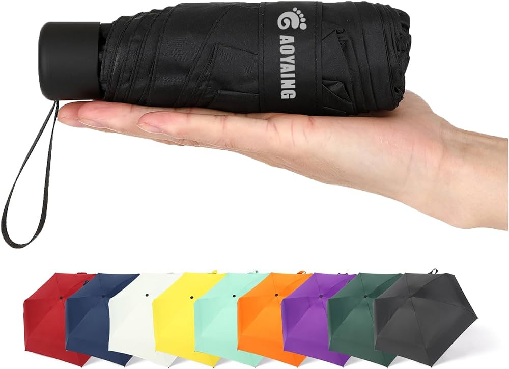 GAOYAING Travel Umbrella Mini Umbrellas for Rain Sun&Rain Lightweight Small UV Sun Umbrella Compa... | Amazon (US)