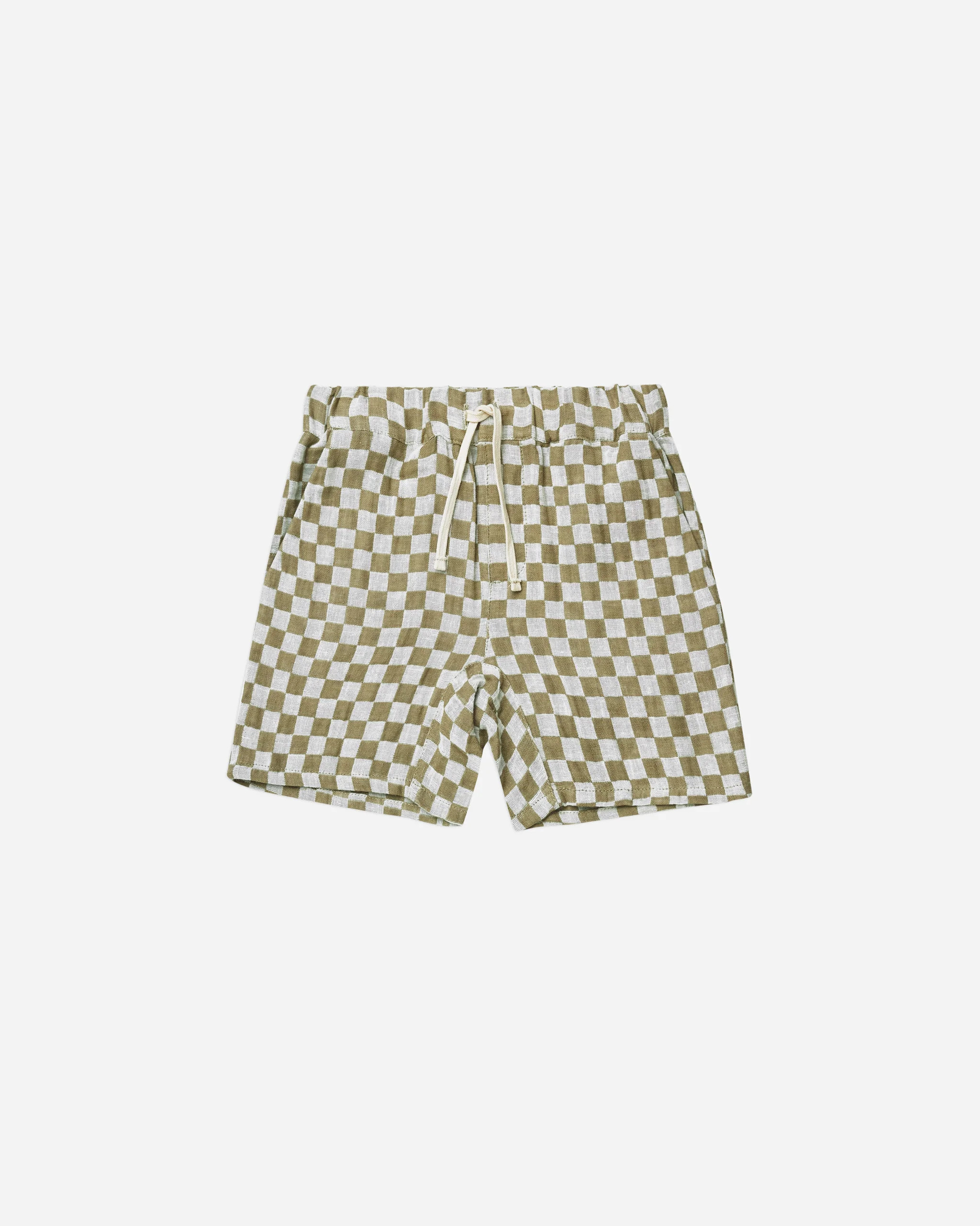 bermuda short || olive check | Rylee + Cru