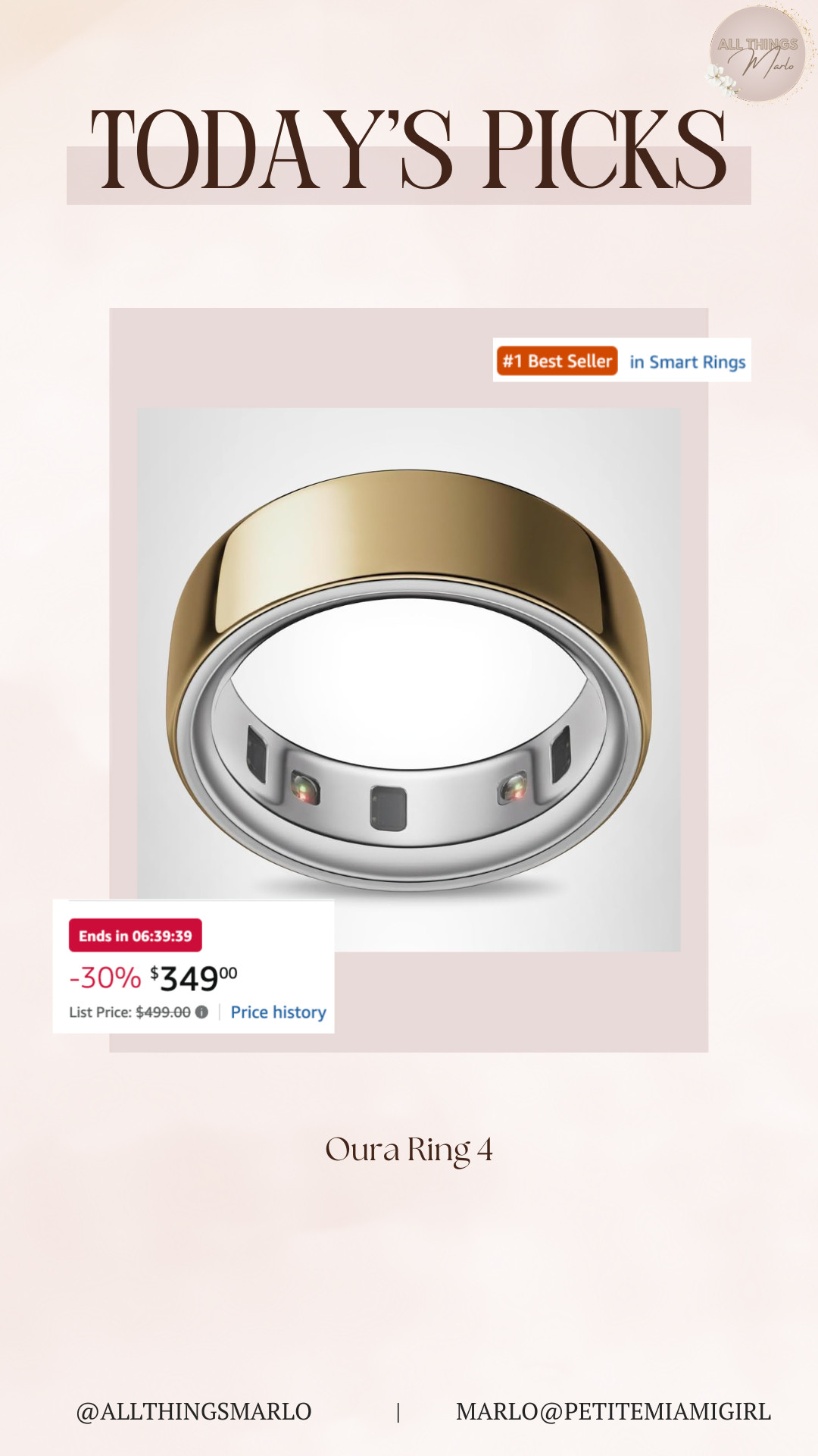 Oura Ring 4 

 #LTKCyberWeek #LTKGiftGuide #LTKSaleAlert