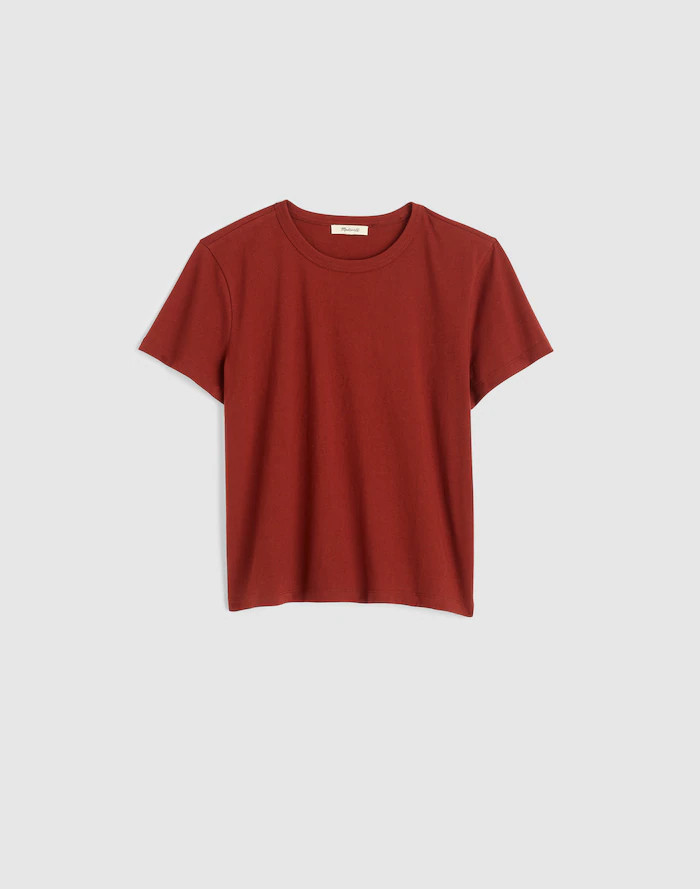 The Perfect Crewneck Tee in Allday Jersey | Madewell