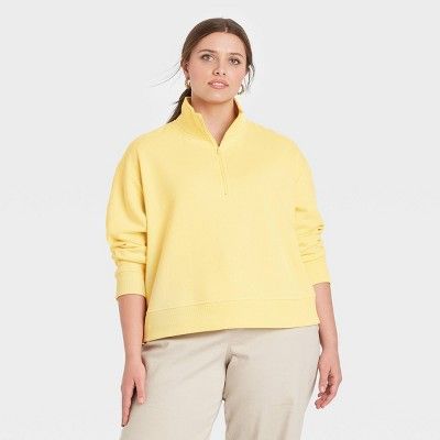 Women’s All Day Fleece Quarter Zip Sweatshirt  - A New Day™ | Target