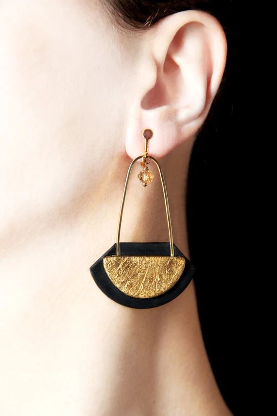 Long dangles Clip on earrings Gold screw back earring Statement dangles Clip earrings Birthday gi... | Etsy (US)