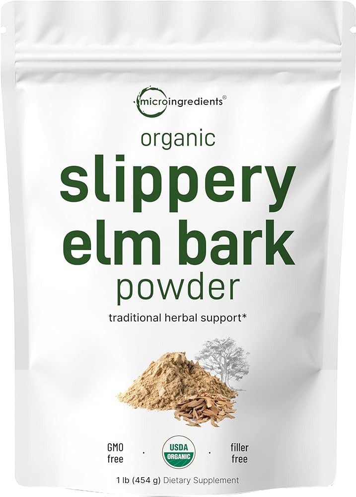 Micro Ingredients Sustainably US Grown, Organic Slippery Elm Bark Powder, 1 Pound (648 Servings),... | Amazon (US)