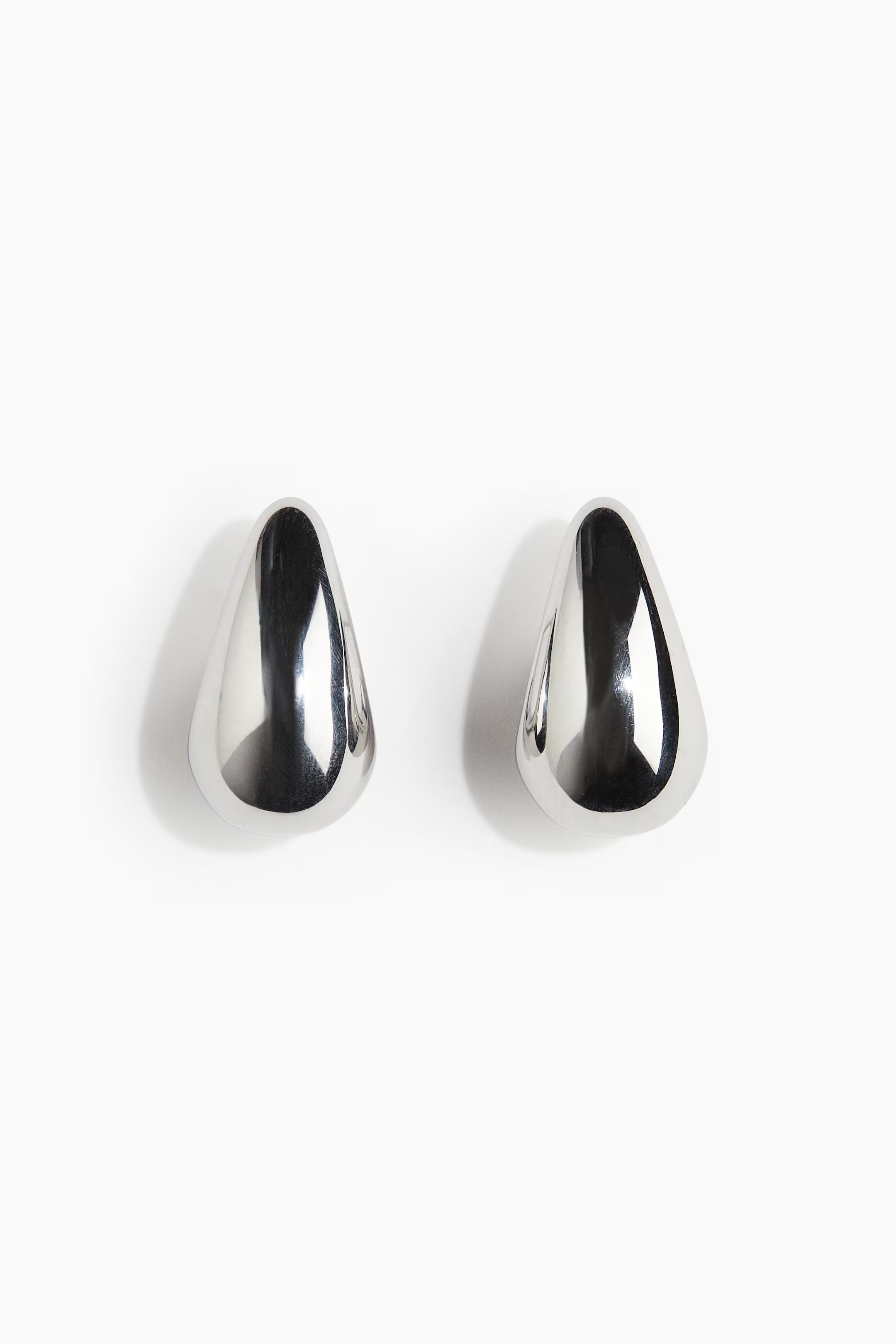 Stainless Steel Dome Earrings - Silver-colored - Ladies | H&M US | H&M (US + CA)