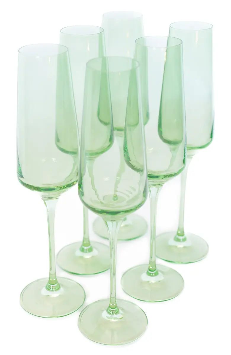 Estelle Colored Glass Set of 6 Champagne Glasses | Nordstrom | Nordstrom