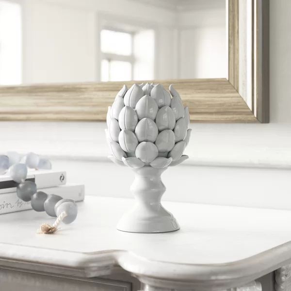 Arnold White Ceramic Artichoke Statuette | Wayfair Professional