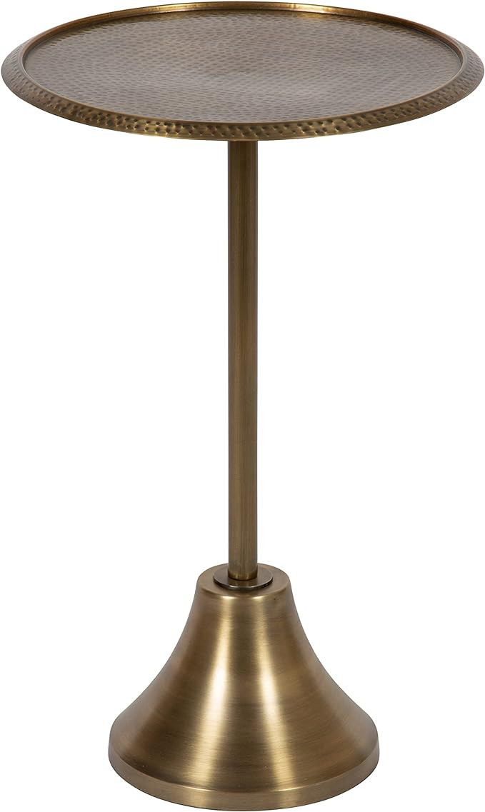 Kate and Laurel Sanzo Modern Round Pedestal Side Table, 15 x 15 x 24, Gold, Decorative End Table ... | Amazon (US)