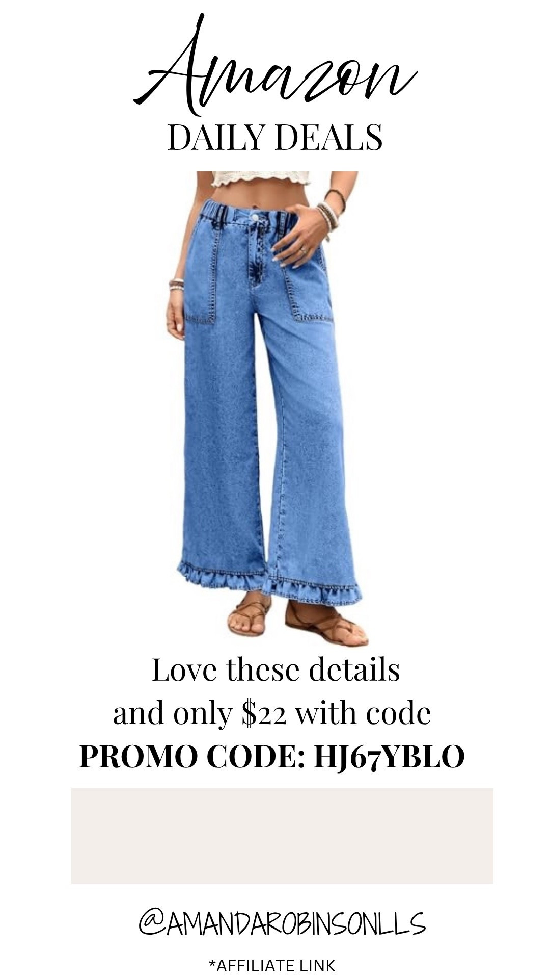 Amazon daily deals
Denim with frill details

#LTKSaleAlert