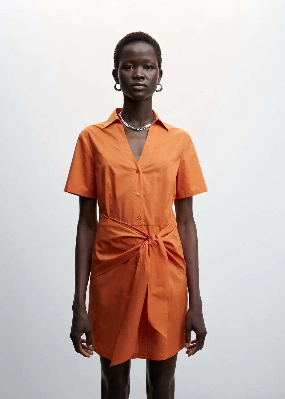 Hemdkleid mit taillenband -  Damen | Mango Deutschland | MANGO (DE)
