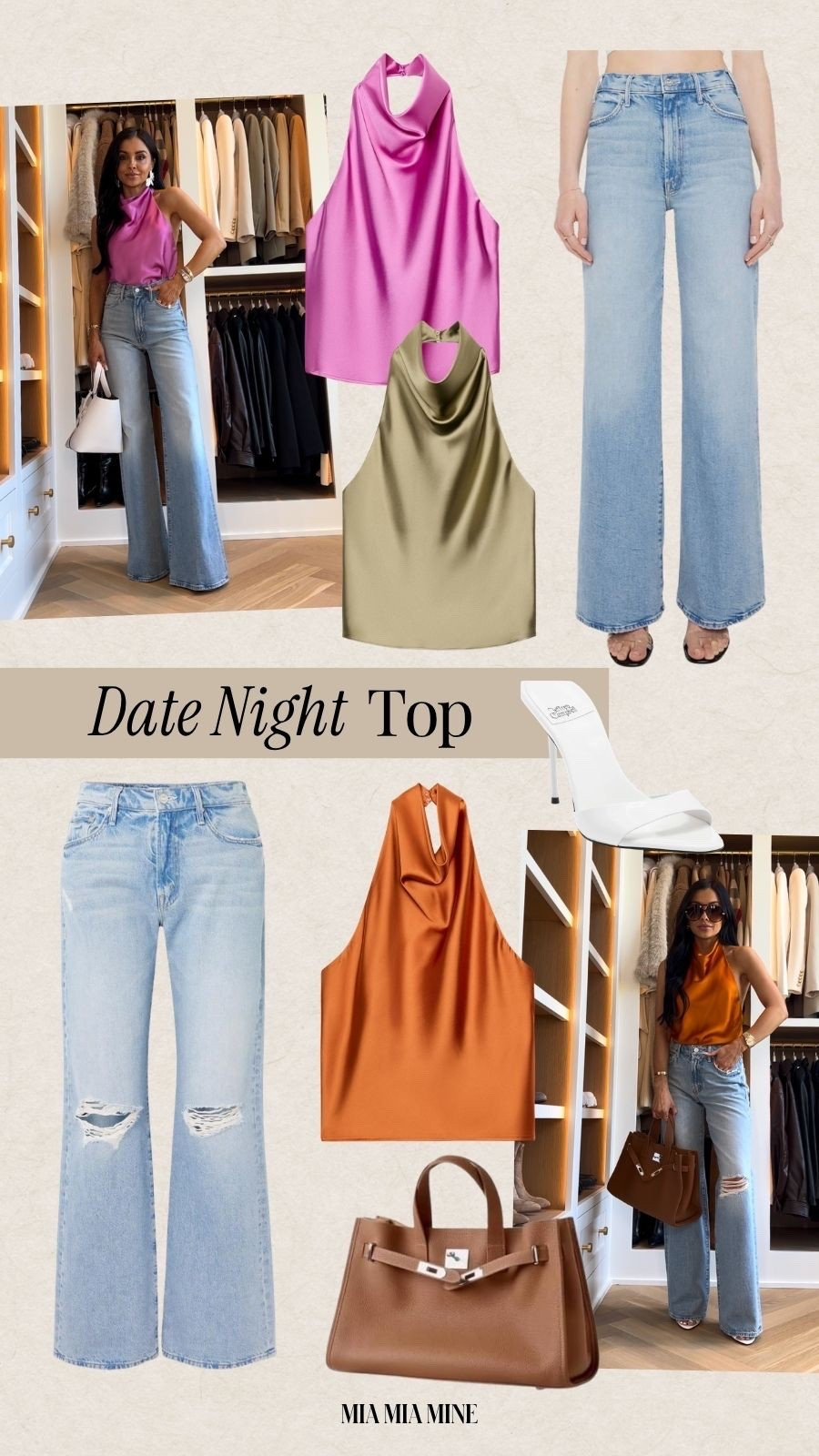 Zara date night outfit / vacation outfit
Zara satin halter top wearing an xs - wearing the pink, orange and green colors 
Mother hustler jeans wearing a 24
Mother ripped jeans wearing a 23
Amazon Hermes tote

Spring and summer date night outfits, vacation tops, zara outfits

#LTKOver40 #LTKootd #LTKPetite