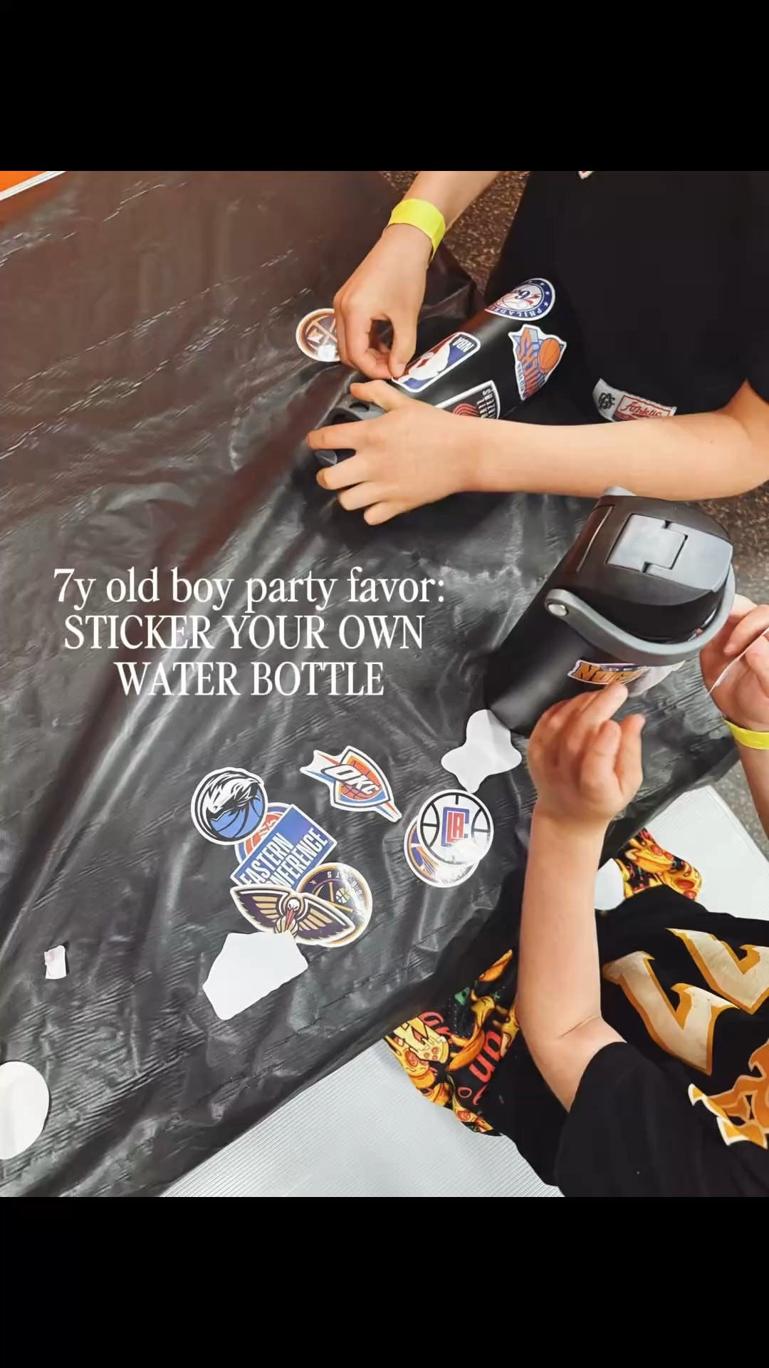 7y old party favor idea that was such a big hit: sticker your own water bottle 

#LTKmomlife #LTKKids